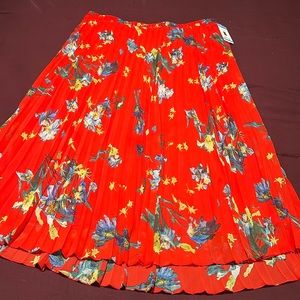 Vince Camuto Floral Pleated Skirt